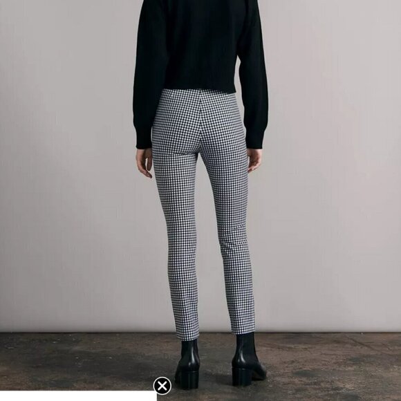 Rag & Bone Simone Slim Ankle Pants Black & White Gingham Women's Size 2 - Picture 1 of 5